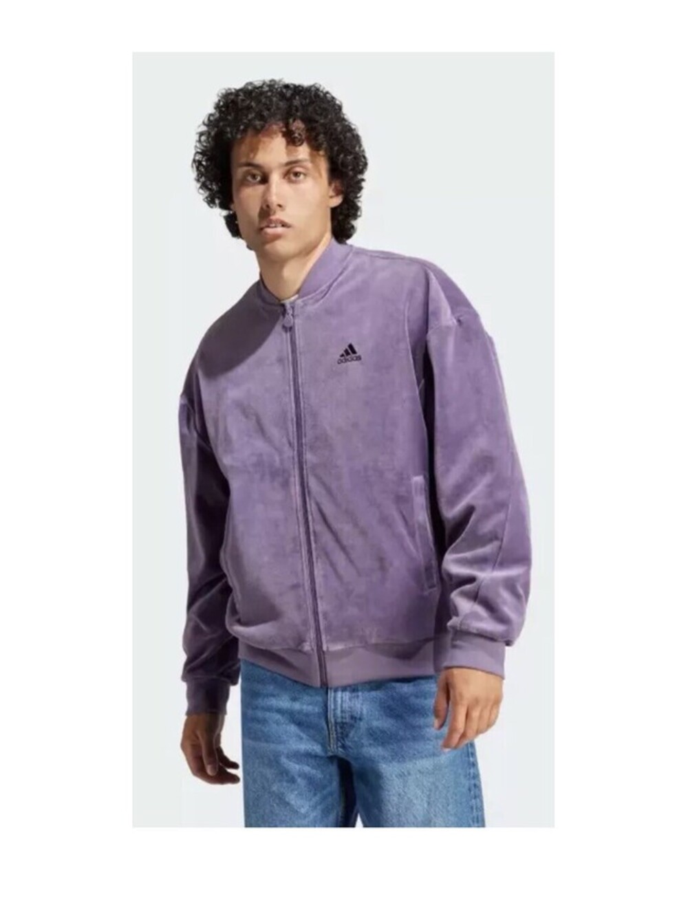Adidas Men's Reversible Velour Jacket Sz. Small Violet Oversized Original’s